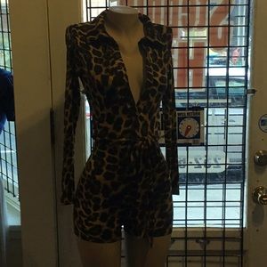 Cheetah print Romper